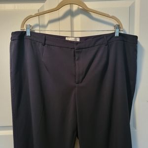 CJ Banks Stretch Navy Dress Trousers, Size 24WP